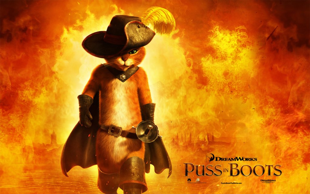 Puss in boots Poster 1280x800 widescreen