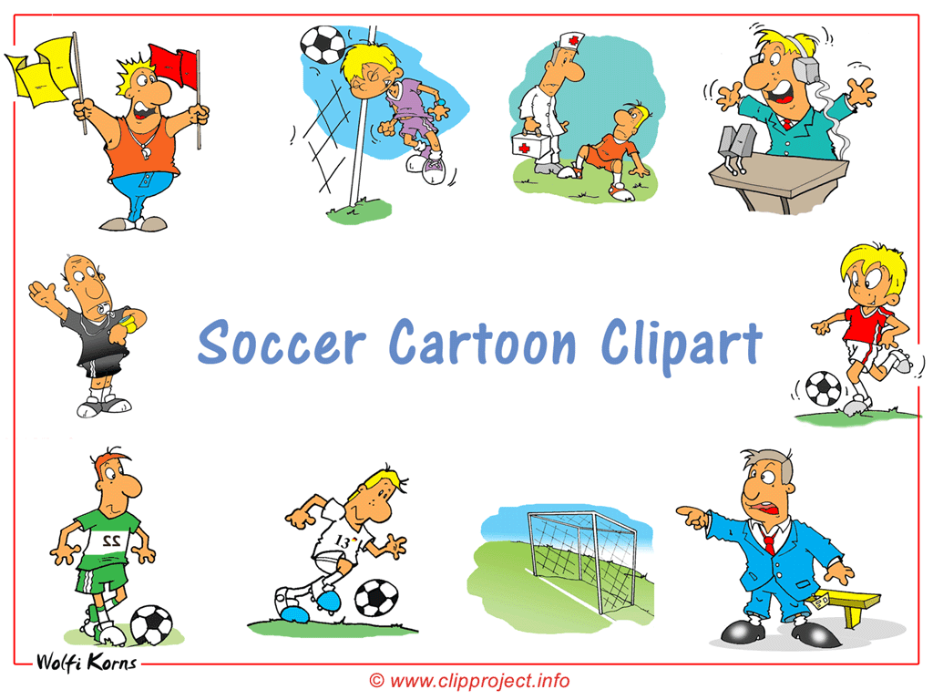 Desktop Wallpaper Soccer Cartoons Cliparts 1024x768