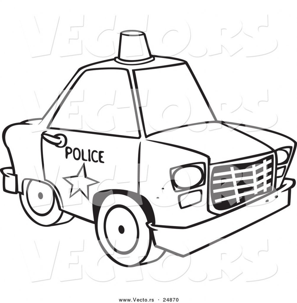 colouring cartoon police car picture, colouring cartoon police car ...