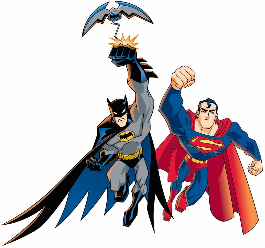 Superman and batman cartoon