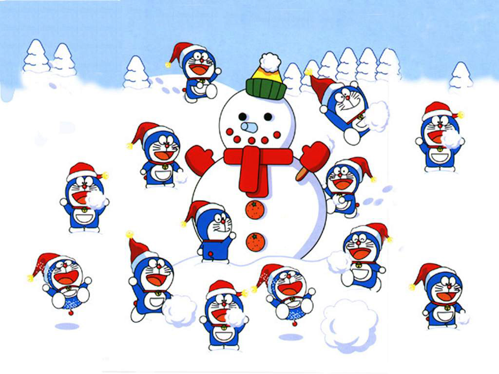Doraemon Snowman