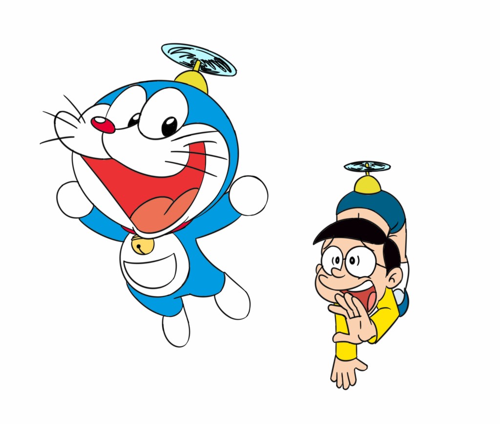 doraemon and nobita fly