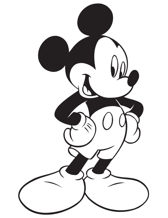 mickey mouse color pages pages