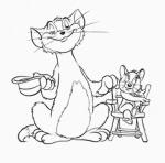 tom and jerry coloring page hd