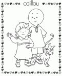 caillou and friends-coloring