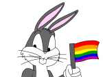 bugs bunny with rainbow flag by supermarcoslucky96-d8z3kkp